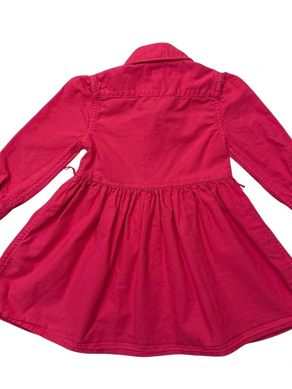 Ralph Lauren Girls' Pink Button-Front Cotton Oxford Polo Shirt Dress